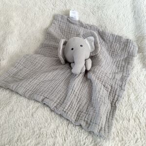 Carters Child of Mine Gray Cotton Muslin Elephant Security Blanket Lovey 2024